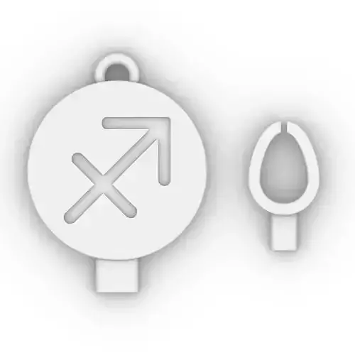 Sagittarius Zodiac Plain 15 mm pendant