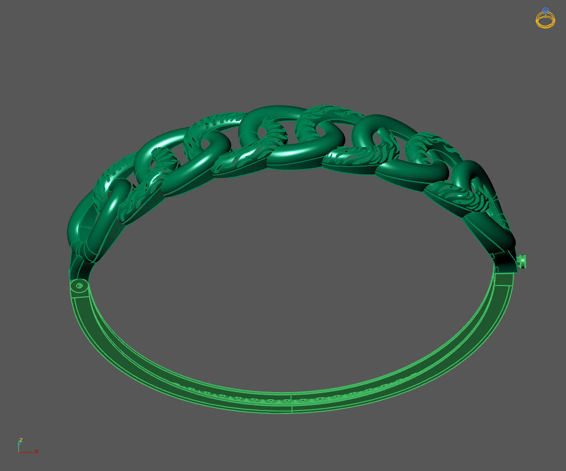 Womens Bracelets Bangles 3DM STL OBJ With Details  3D print model_2
