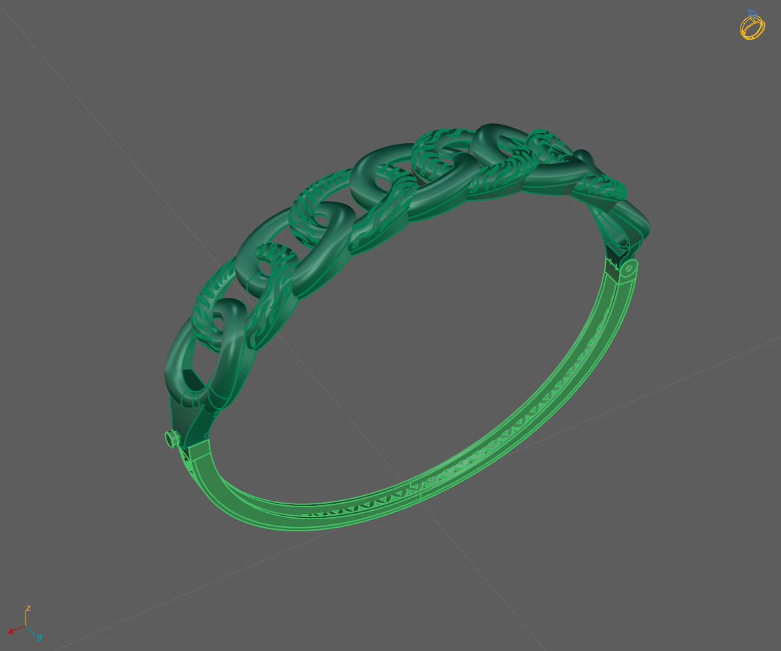 Womens Bracelets Bangles 3DM STL OBJ With Details  3D print model_1