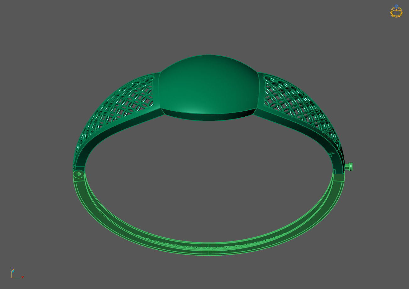 Womens Bracelets Bangles 3DM STL OBJ With Details 3D print model_3