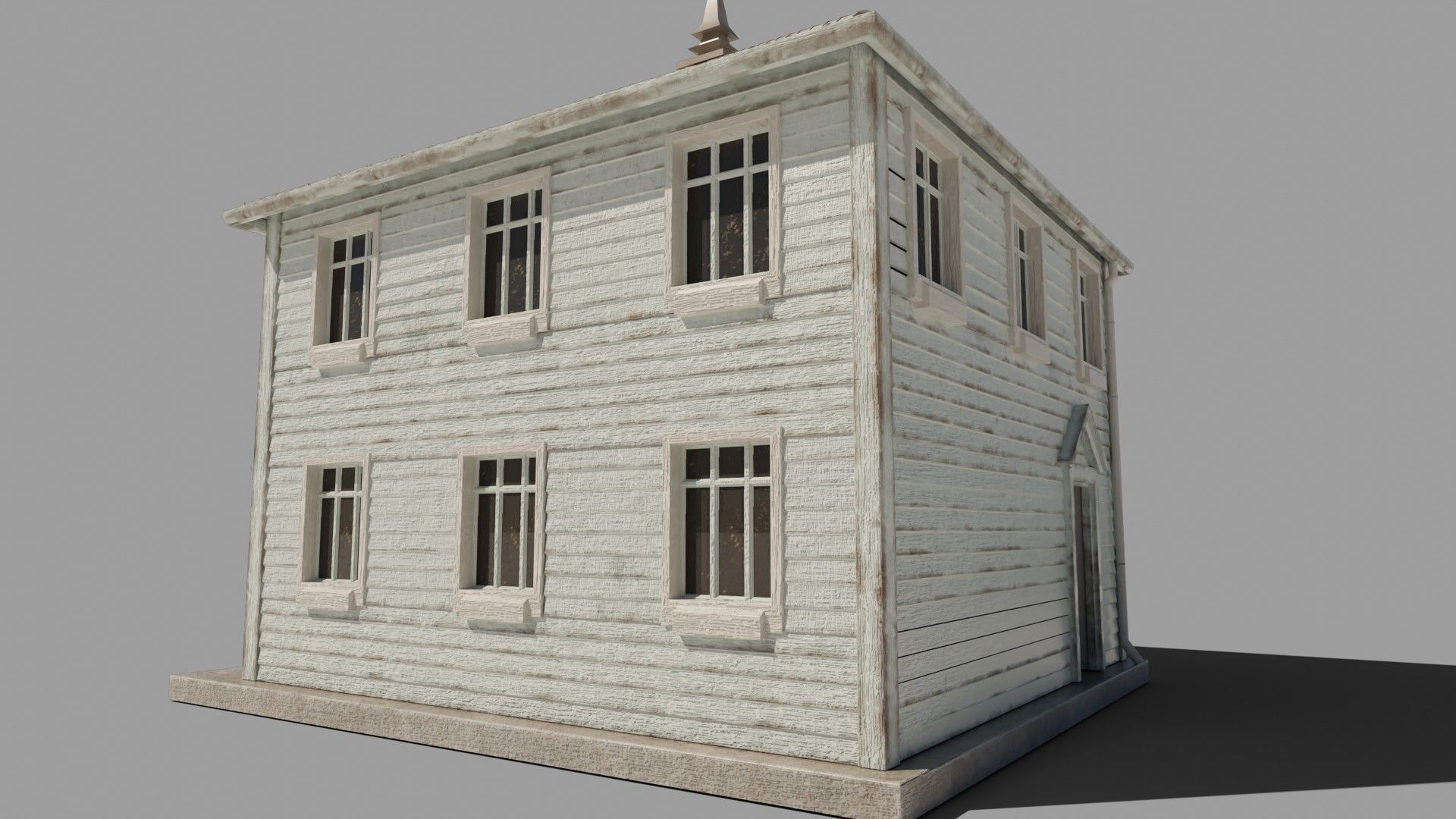 classic house with 4k pbr textures game ready 3D Low-poly 3D model_5
