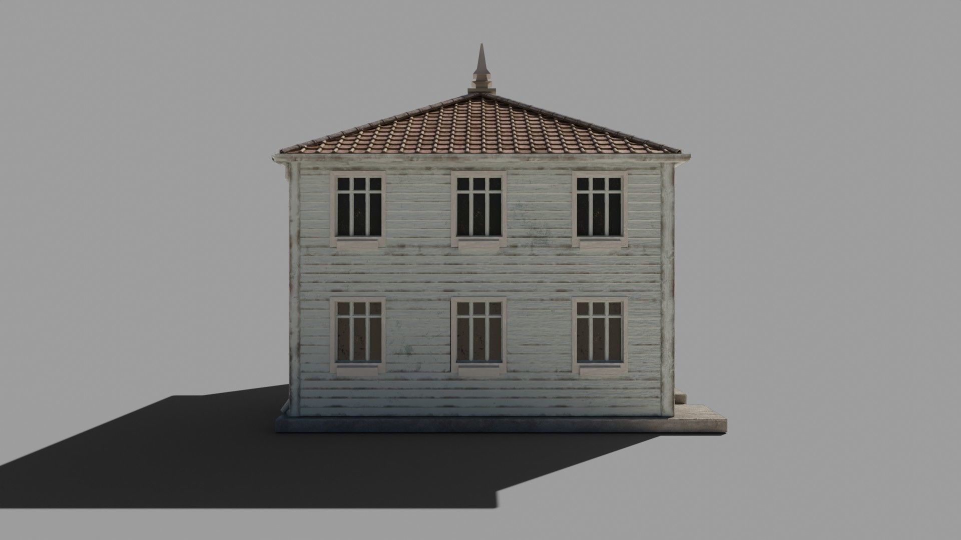 classic house with 4k pbr textures game ready 3D Low-poly 3D model_7