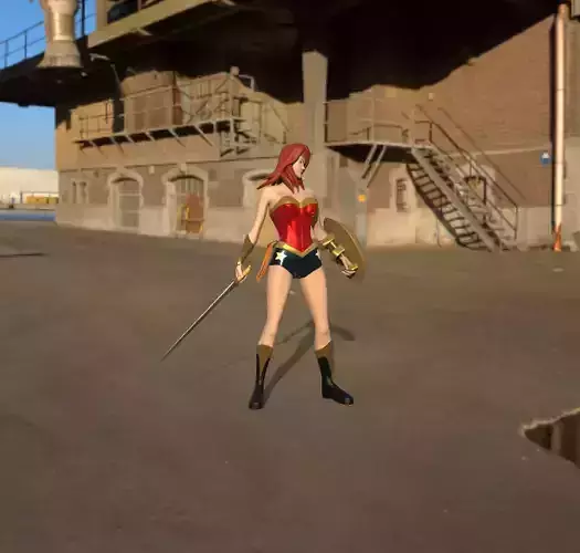 SolidWorks Powersurface modeling 3D model of Wonder Woman 3D model