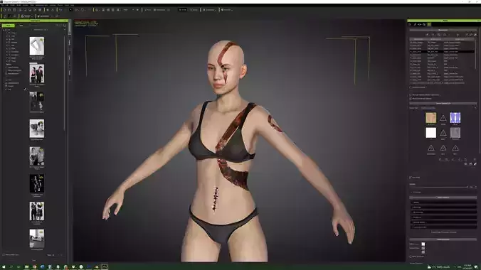 3D metahuman female game character 3D model Low-poly 3D model