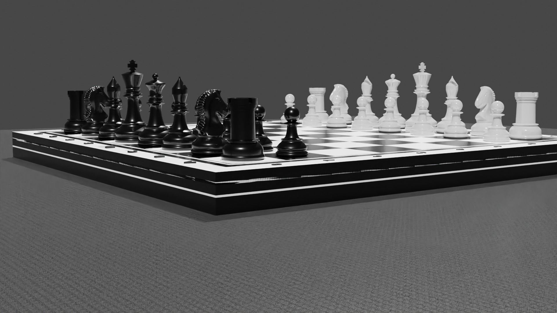 Chess board 3D model Free low-poly 3D model_4