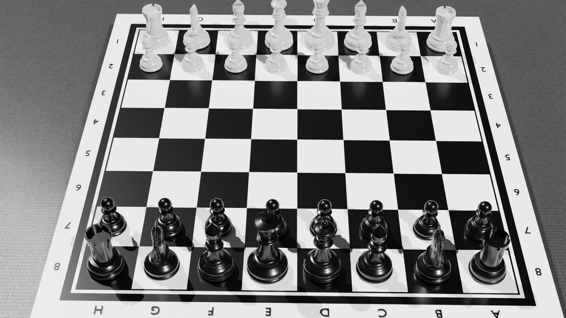 Chess board 3D model Free low-poly 3D model_3