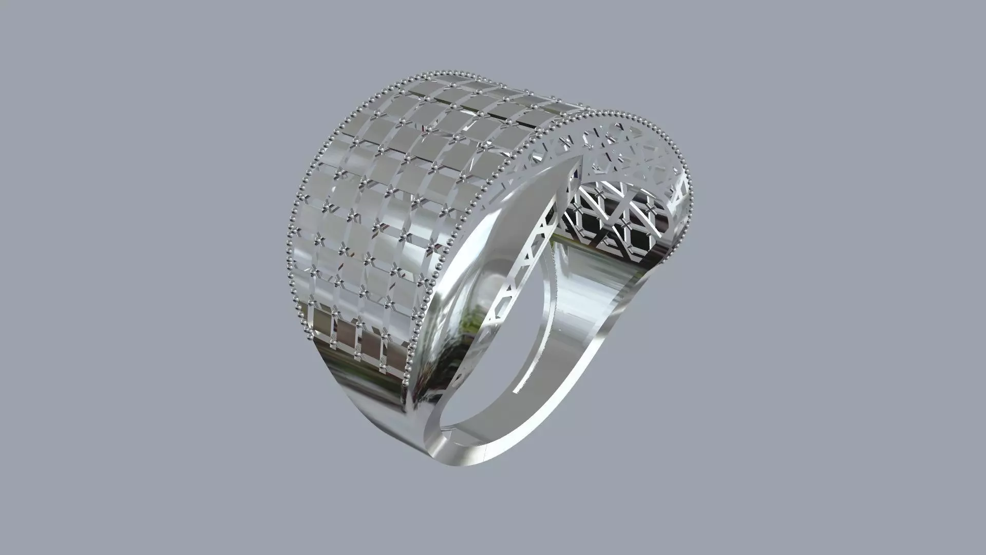 Fusion cross ring 3D print model_0