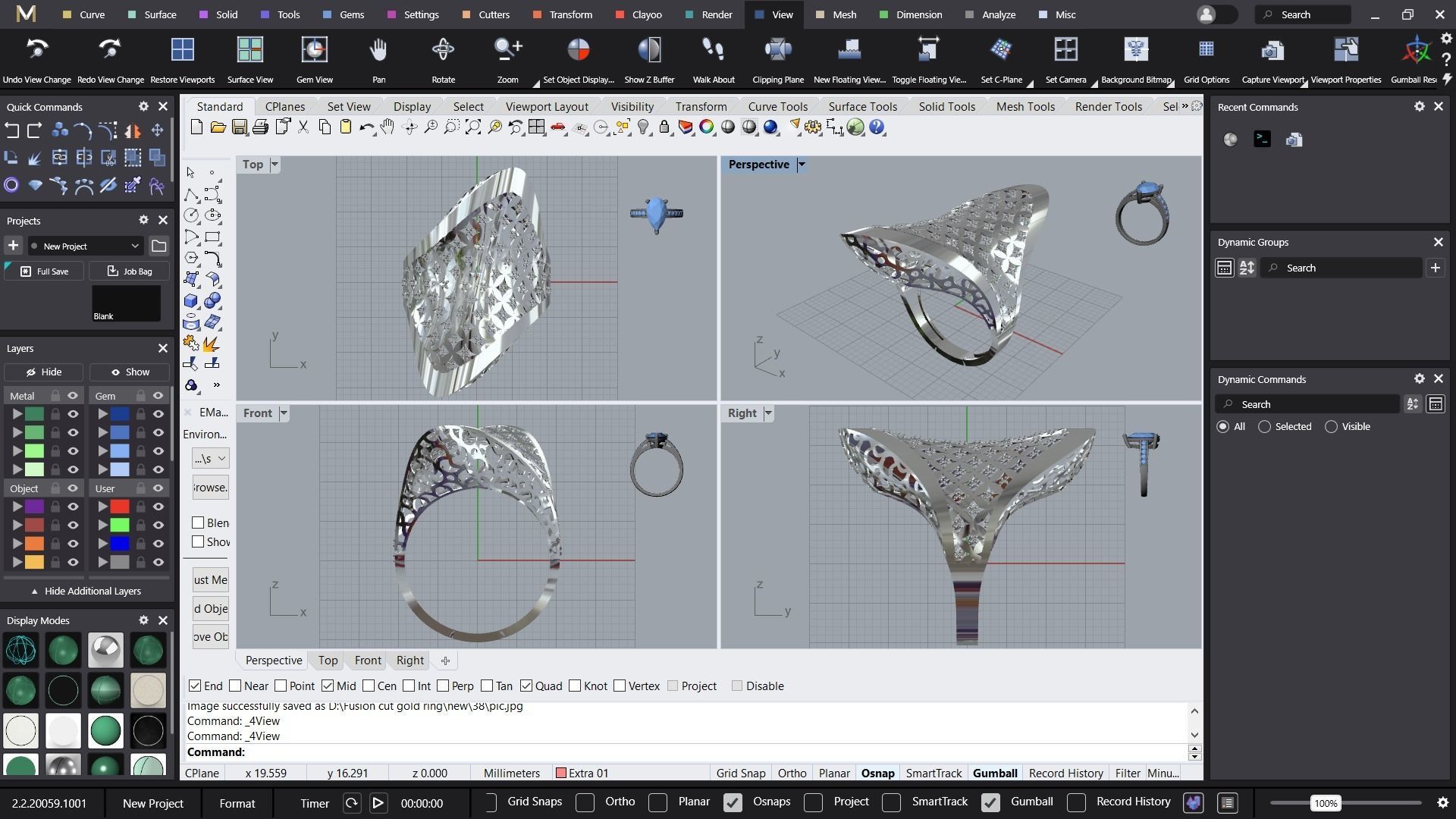 Oval fusion ring 3D print model_16