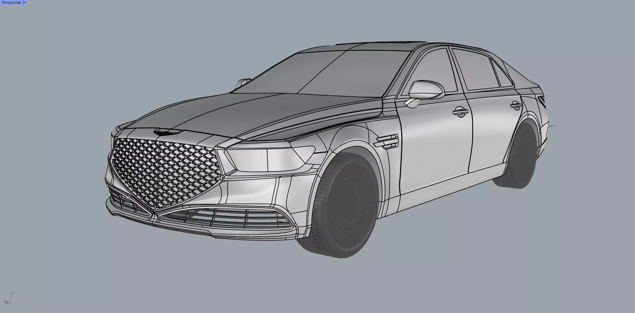 hyundai genesis g90 2021 3D print model