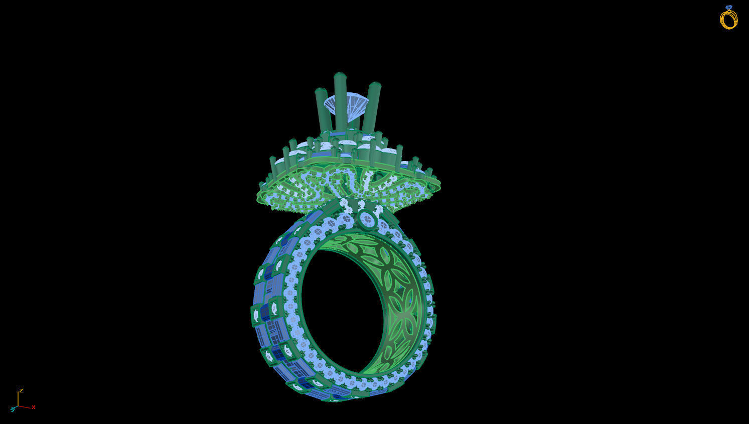 RINGS DIAMOND 3D print model_2