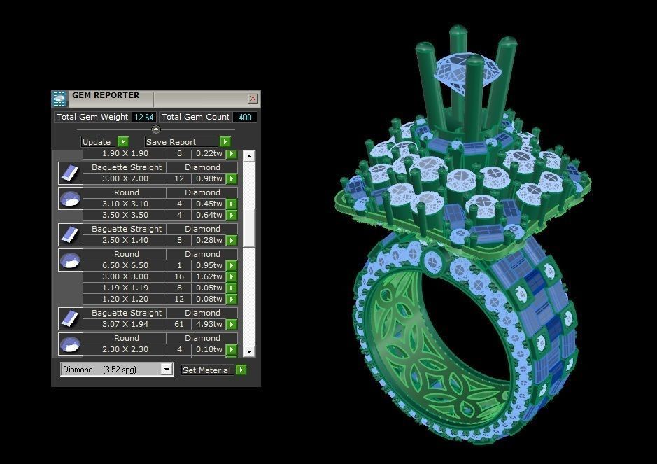 RINGS DIAMOND 3D print model_4