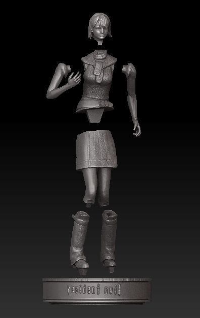 ONE10 Ahley Graham- RE4 statue 3d model stl for printing 3D print model_3