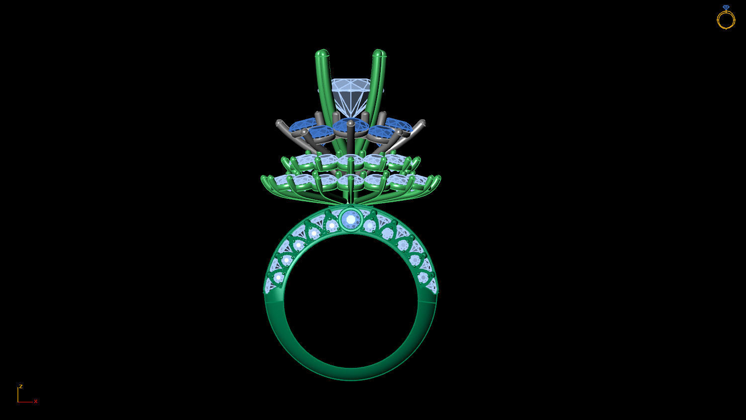 RINGS DIAMOND 3D print model_1