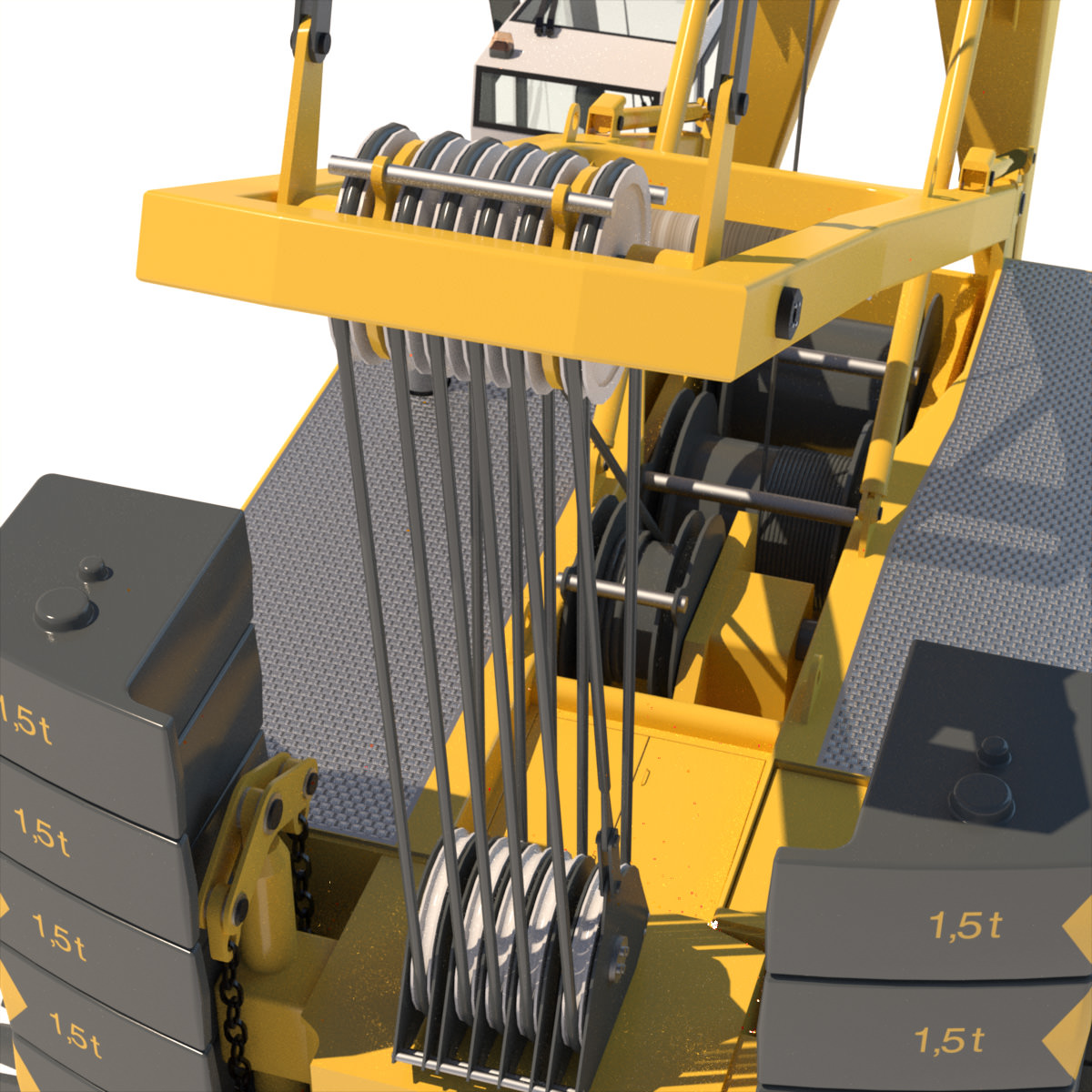 Liebherr Crawler Crane LR 1100 3D model_11