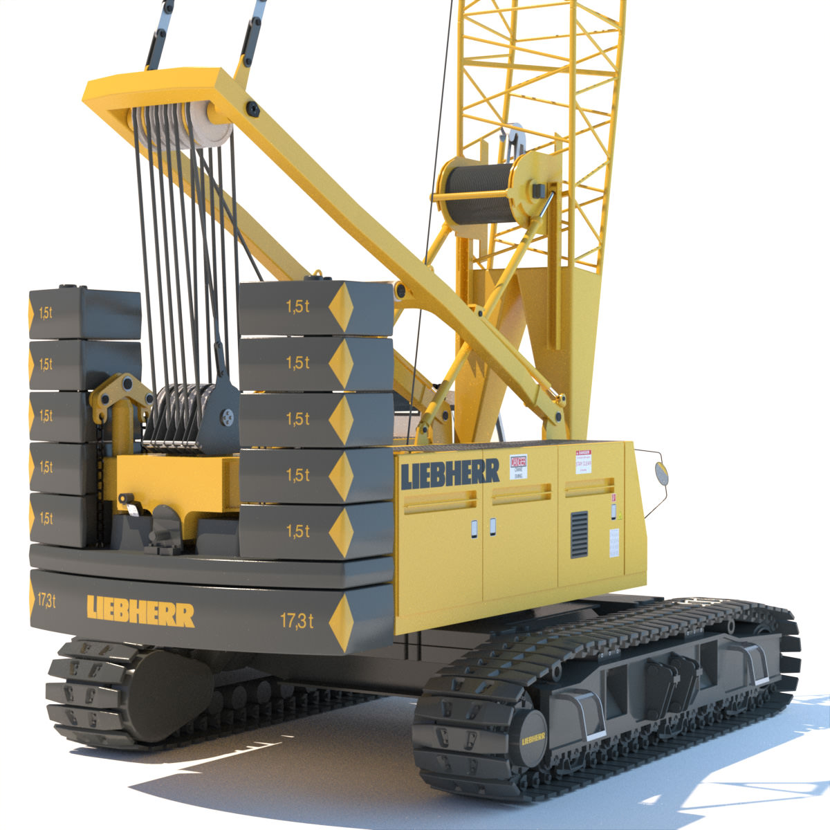 Liebherr Crawler Crane LR 1100 3D model_4
