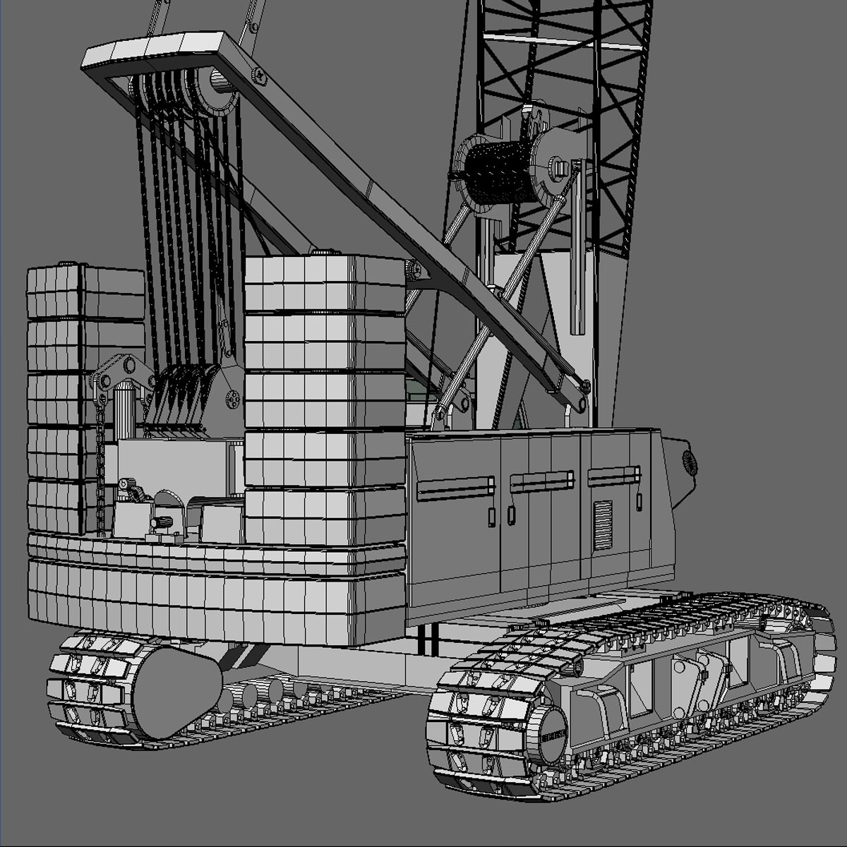 Liebherr Crawler Crane LR 1100 3D model_6