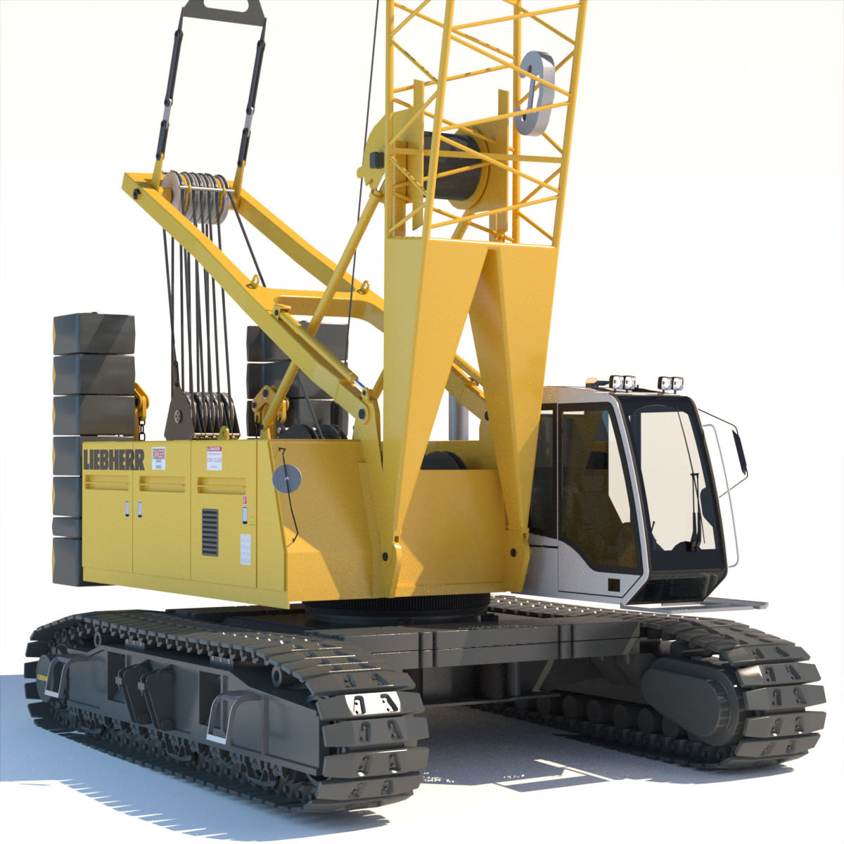 Liebherr Crawler Crane LR 1100 3D model_2