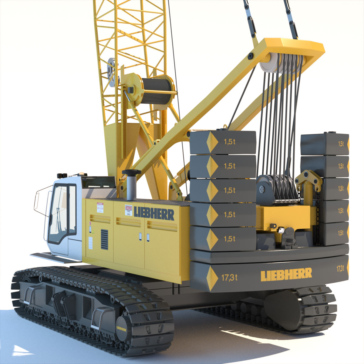 Liebherr Crawler Crane LR 1100 3D model_3