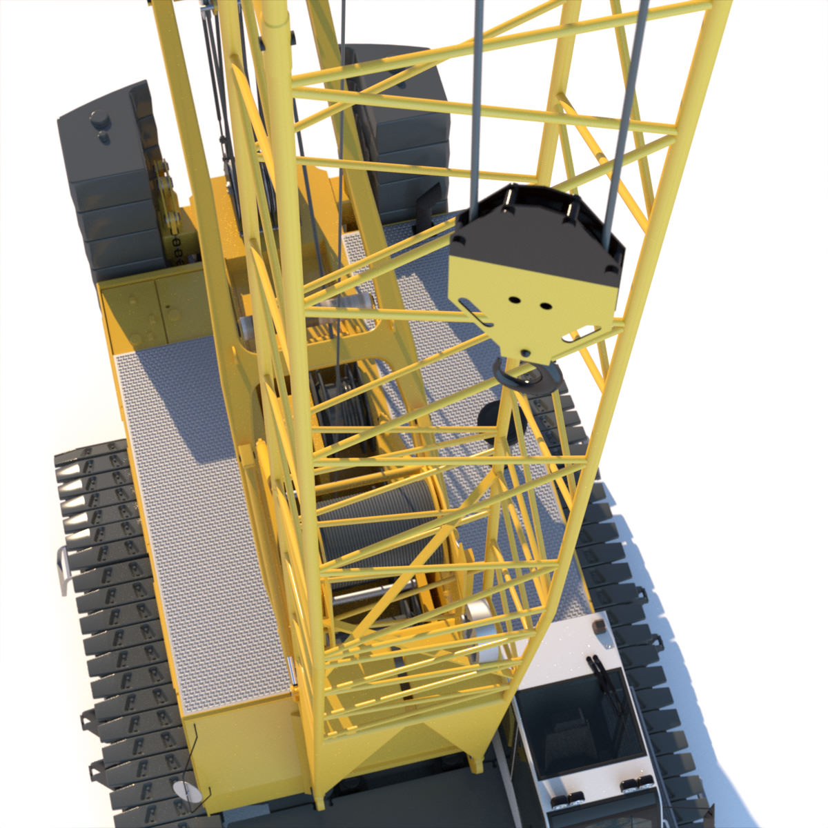 Liebherr Crawler Crane LR 1100 3D model_14