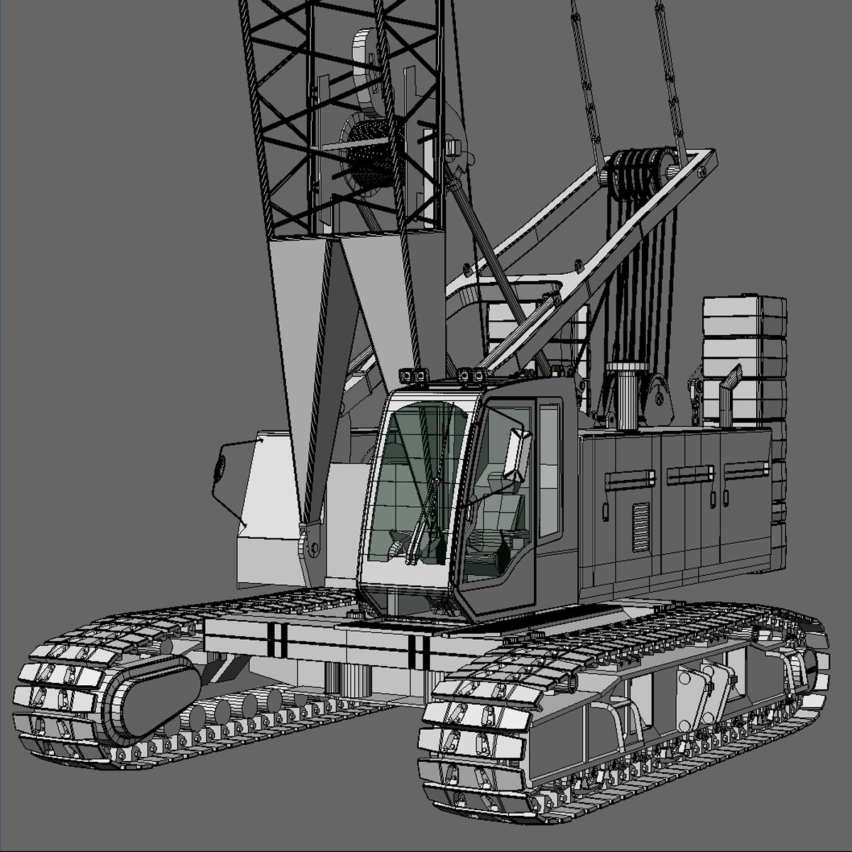 Liebherr Crawler Crane LR 1100 3D model_5