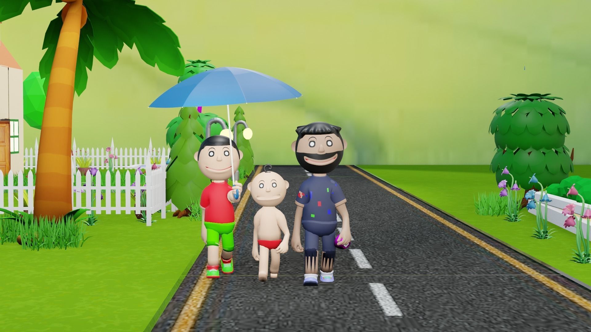 Cartoon Character Pack Low-poly 3D model_1