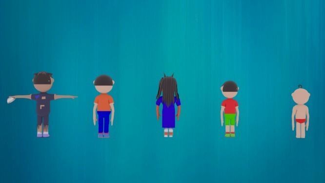 Cartoon Character Pack Low-poly 3D model_12