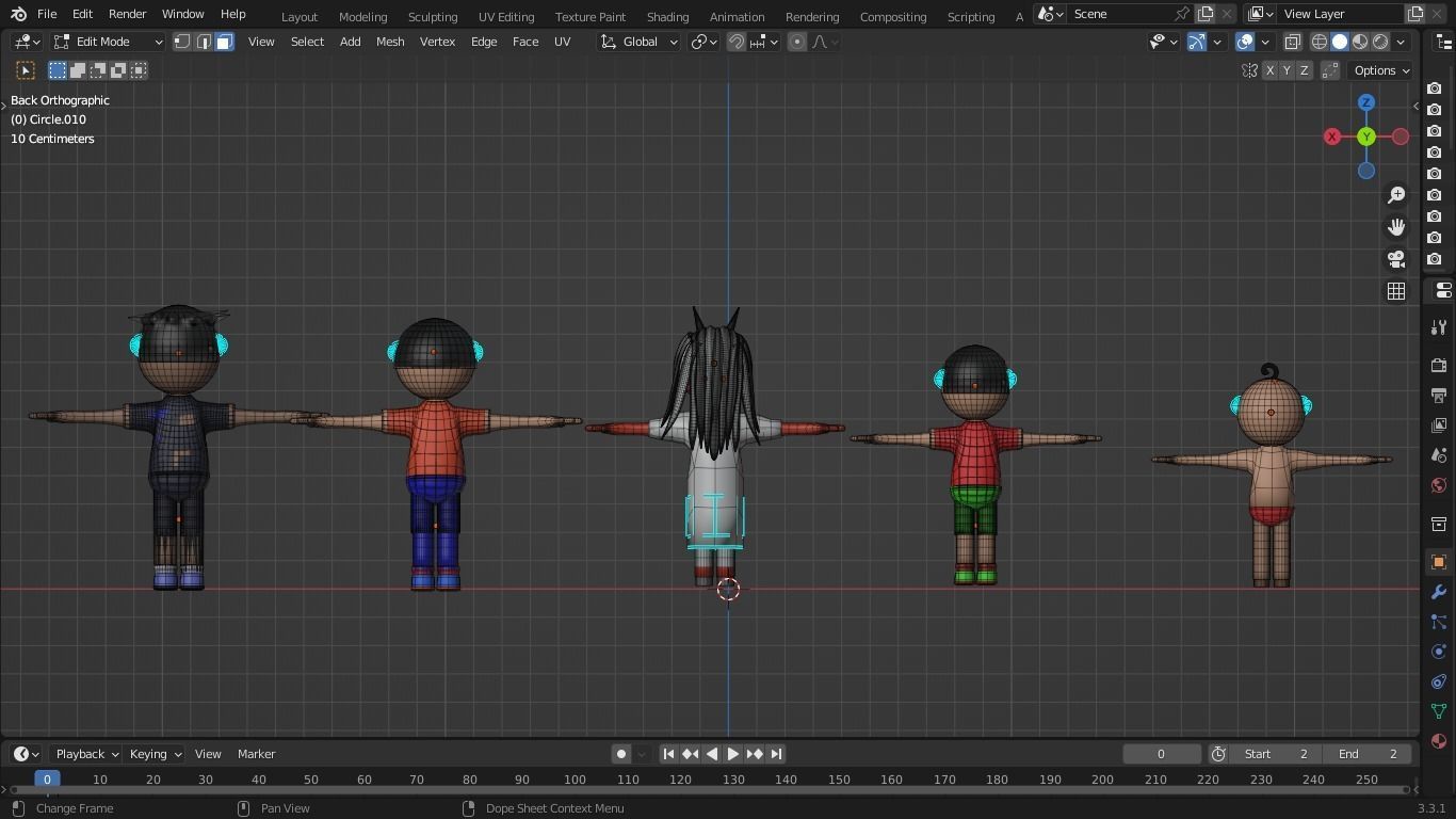 Cartoon Character Pack Low-poly 3D model_4