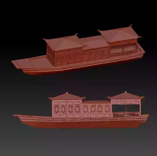 Chinese Ancient Ship 3D Model 3D print model