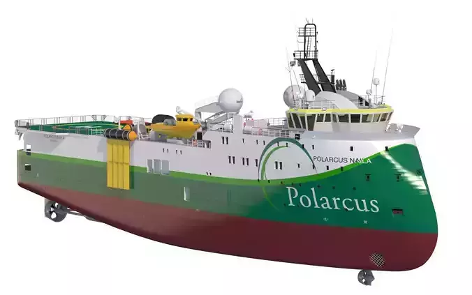 Seismic vessel Polarcus Naila 3D model