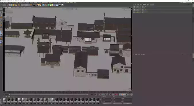 Chinese Hui Style Jiangnan Ancient Building 