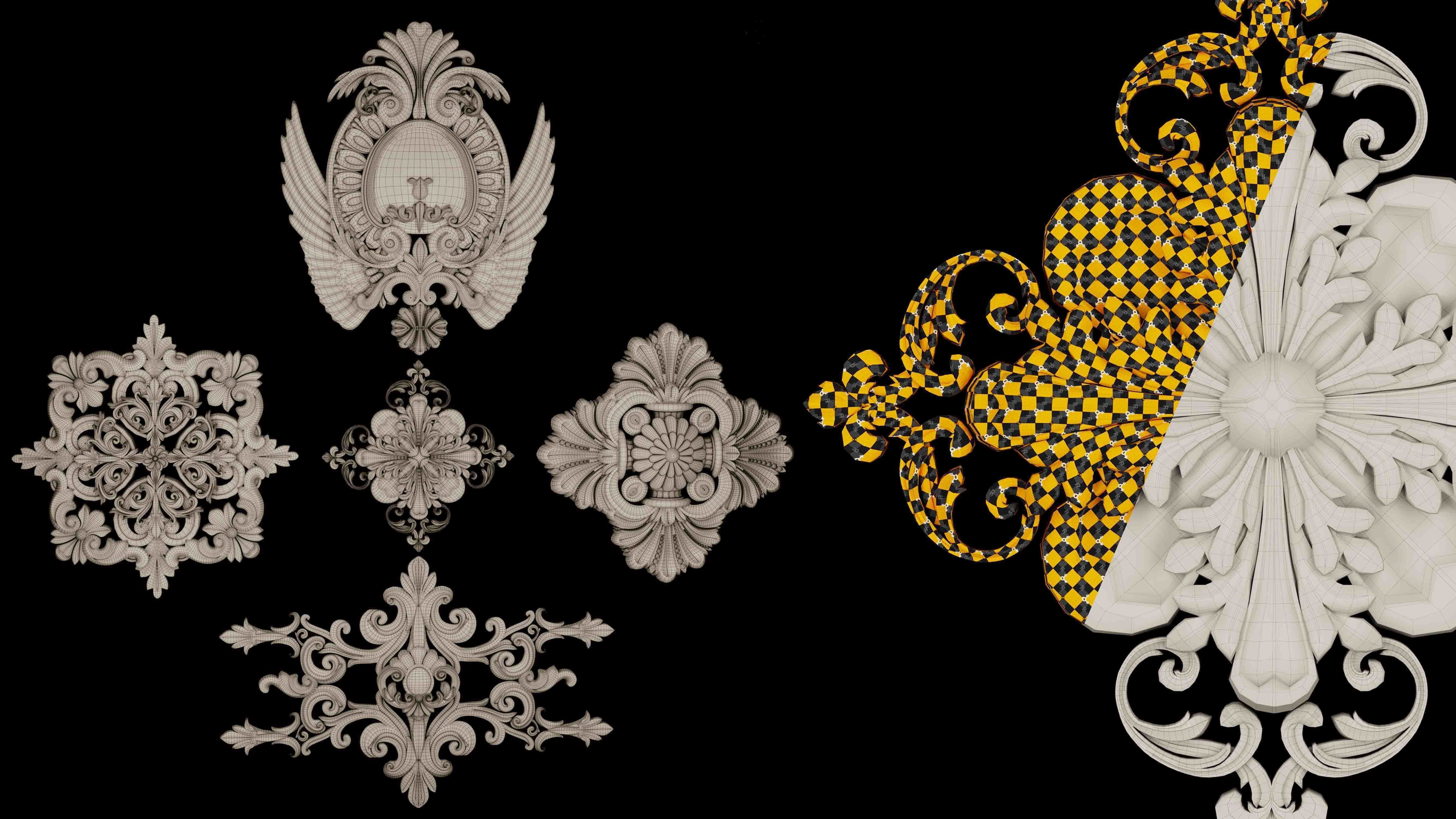 ARCHITECTURAL KITBASH- 600 3d model MEGA Pack  Low-poly 3D model_34