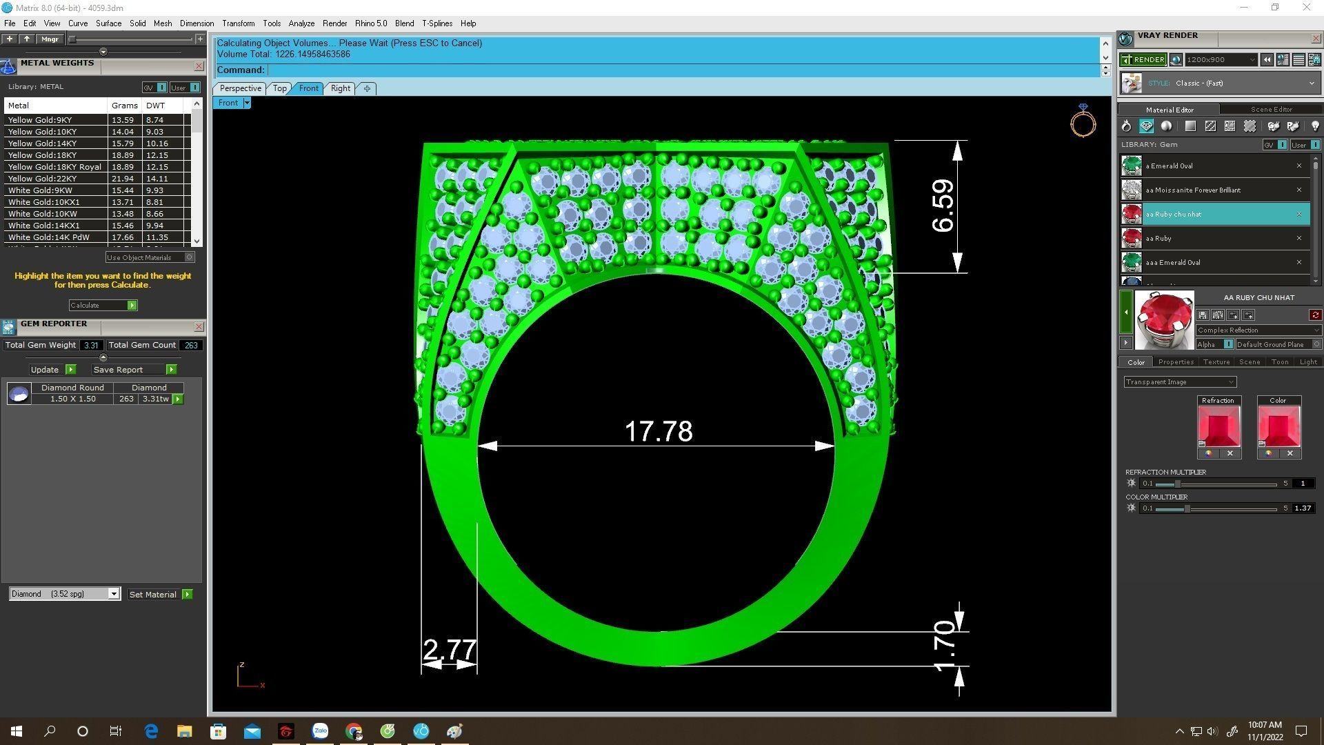 Hip Hop Star Shape Diamond Men Ring 4059  3D print model_5