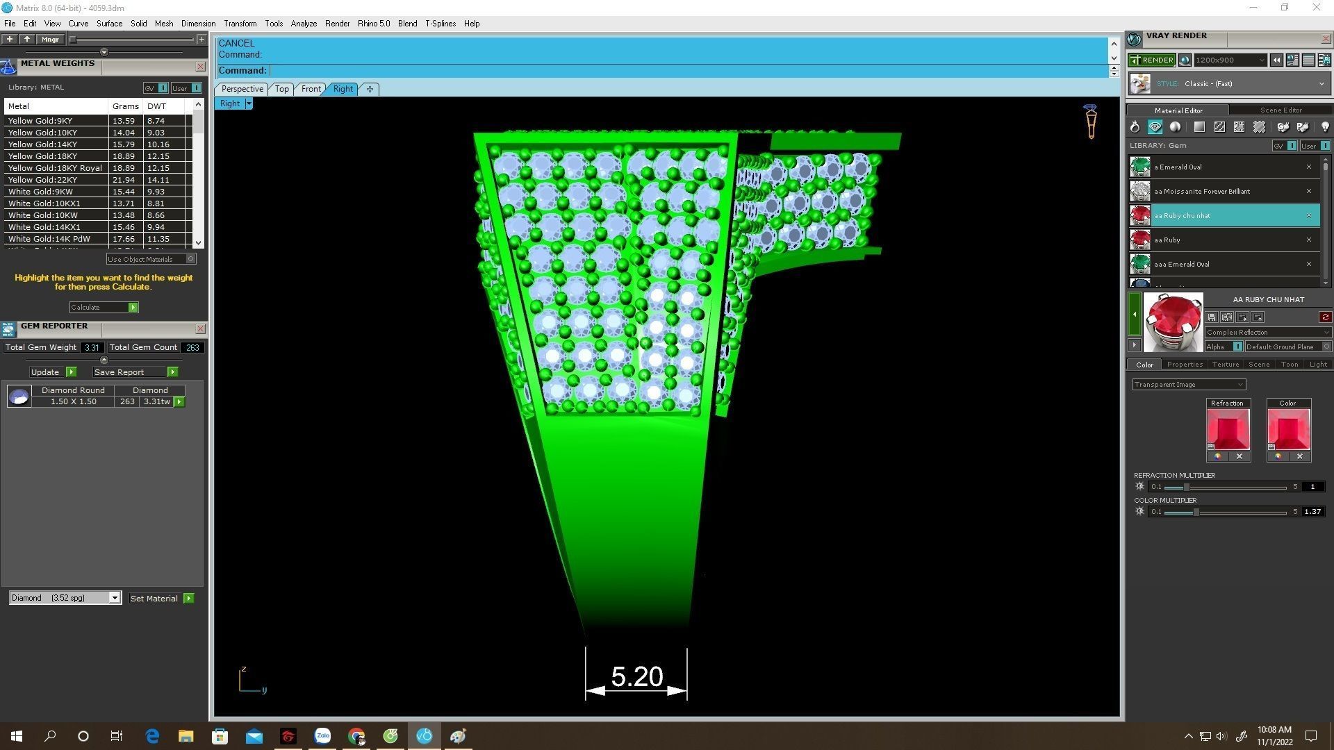 Hip Hop Star Shape Diamond Men Ring 4059  3D print model_7