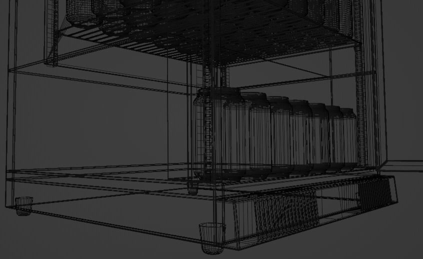 Beverage Fridge Low-poly 3D model_22