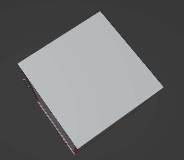 Beverage Fridge Low-poly 3D model_19