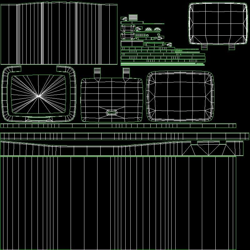 Modern Metal Trash Can Low Poly High Poly 3D model_10