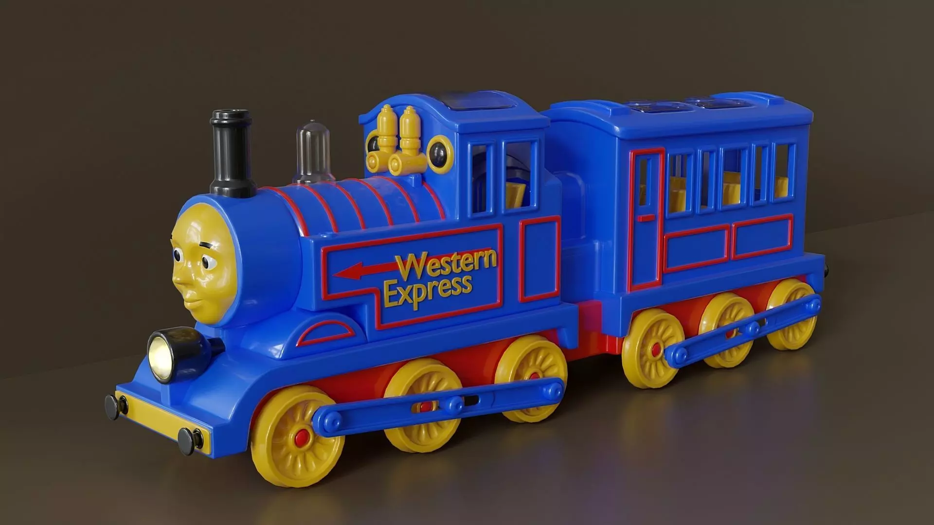Childrens plastic toy train 3D model
