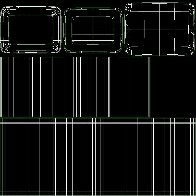 Modern Metal Trash Can Low Poly High Poly 3D model_8