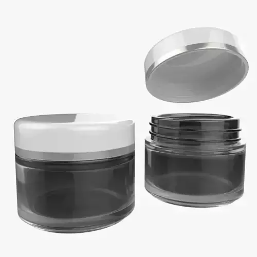 50ml Cosmetics Jar Low Poly High Poly