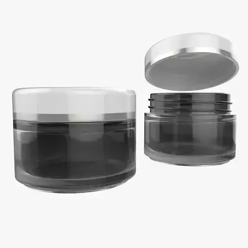 100ml Cosmetics Jar Low Poly High Poly 3D model