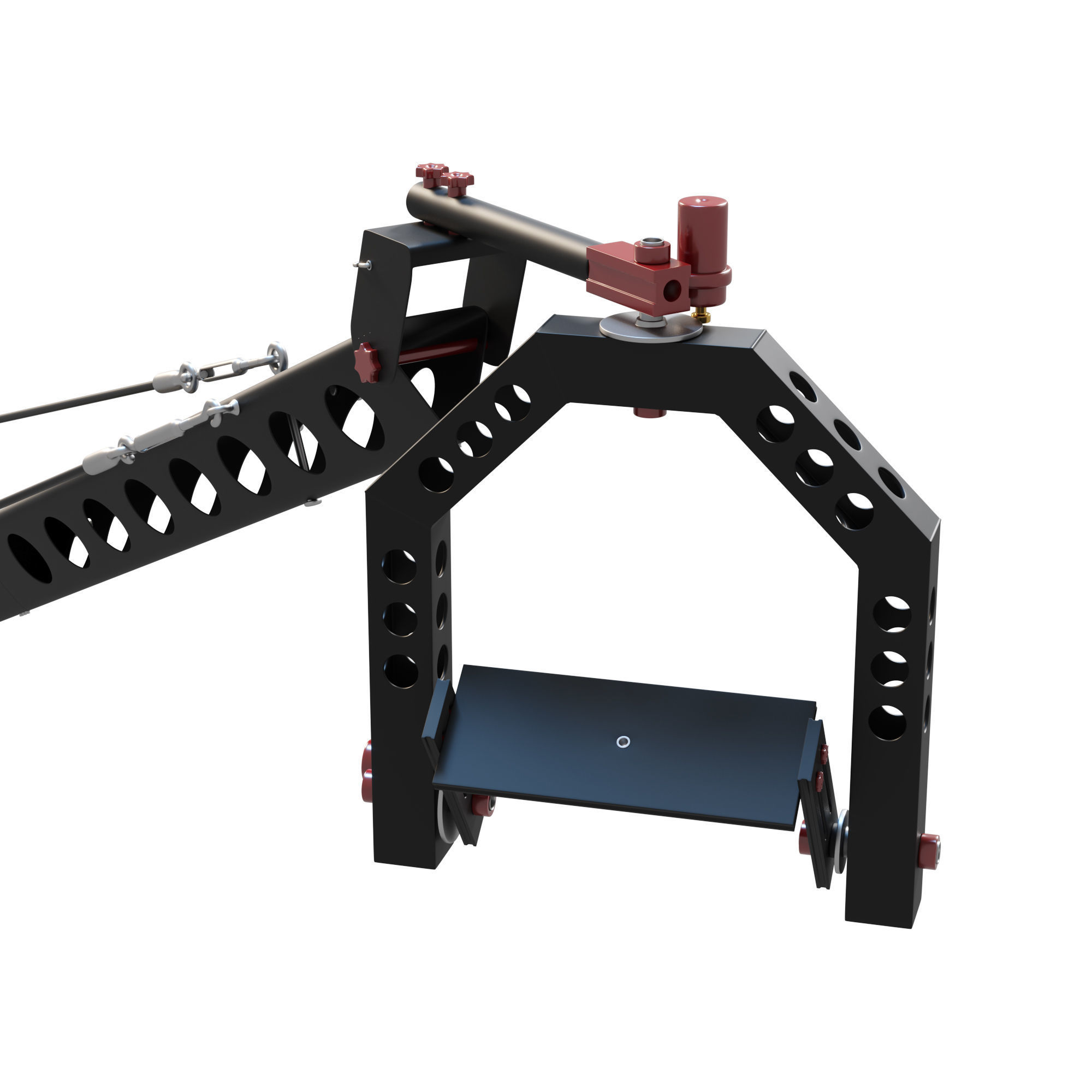 Cinematic camera crane red 3D model_3