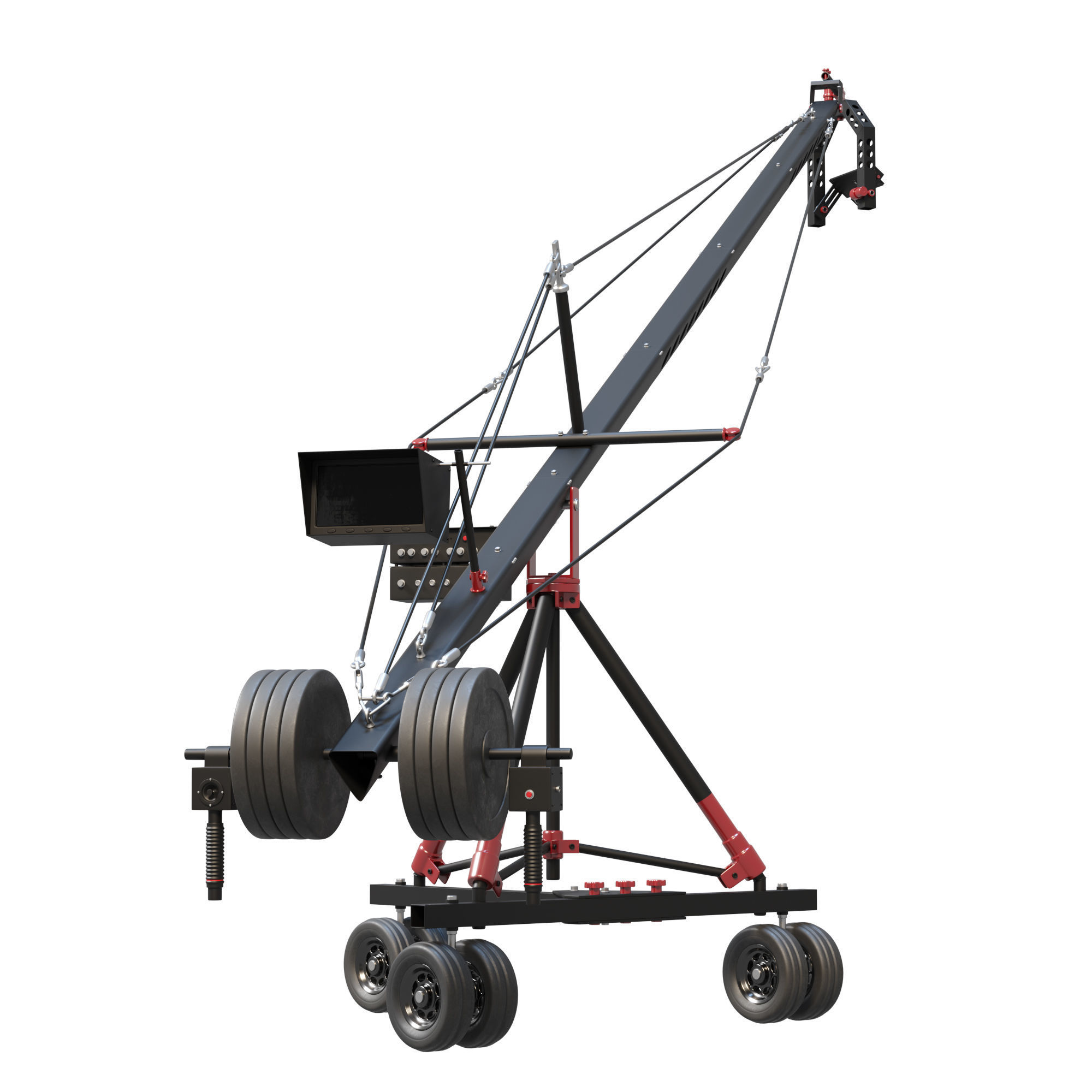 Cinematic camera crane red 3D model_4