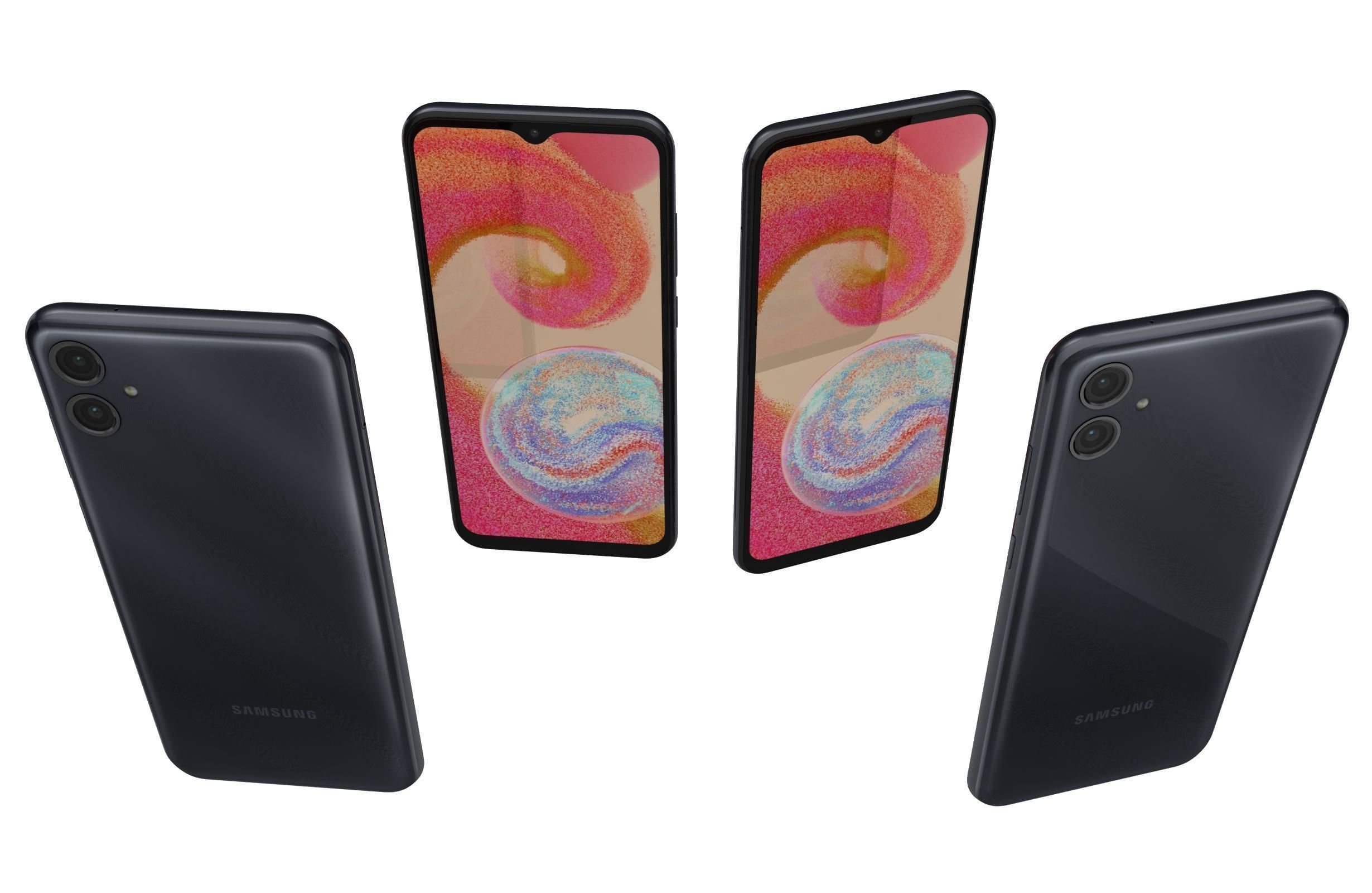 Samsung Galaxy A04e Black 3D model_4