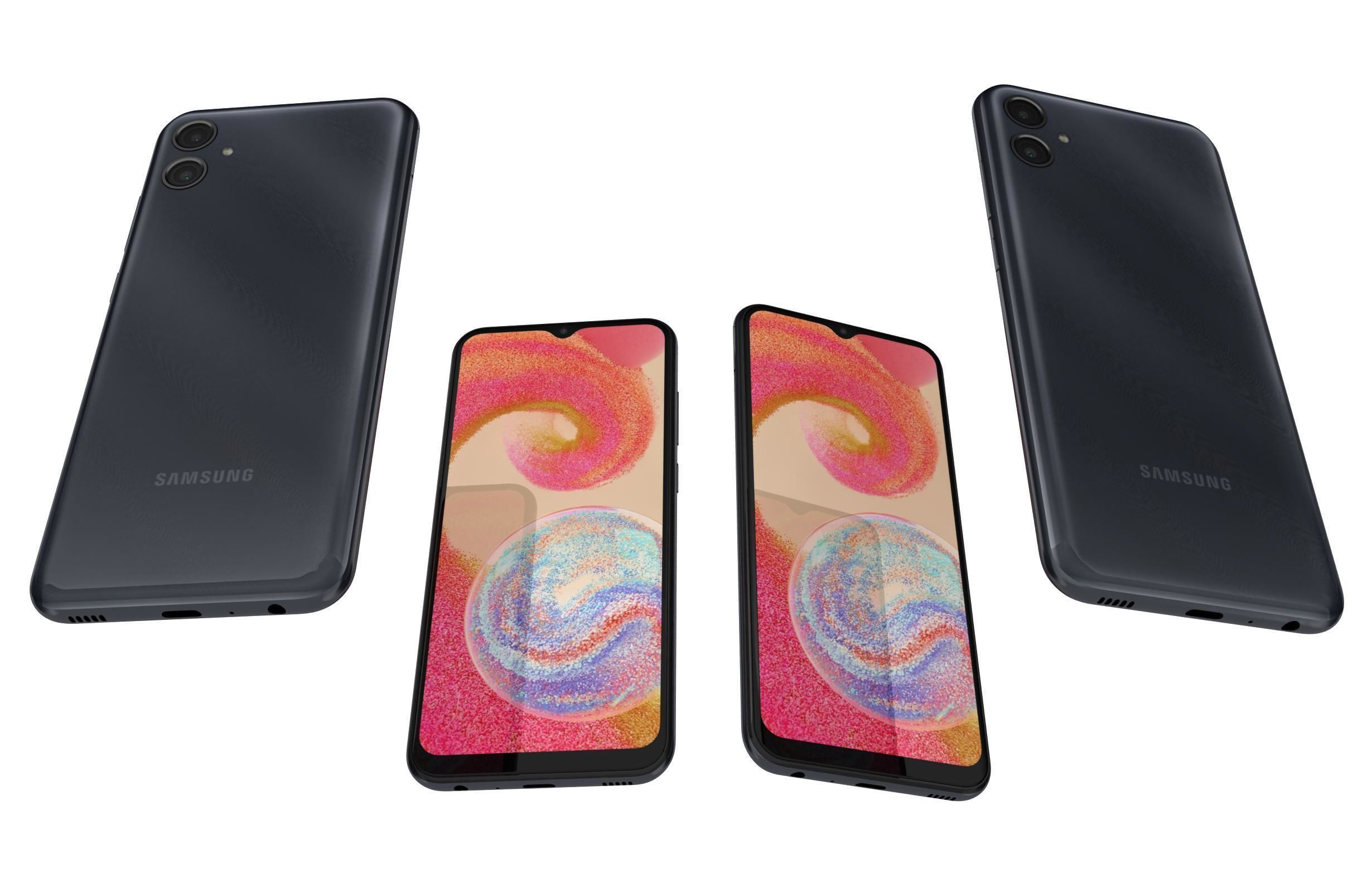 Samsung Galaxy A04e Black 3D model_5