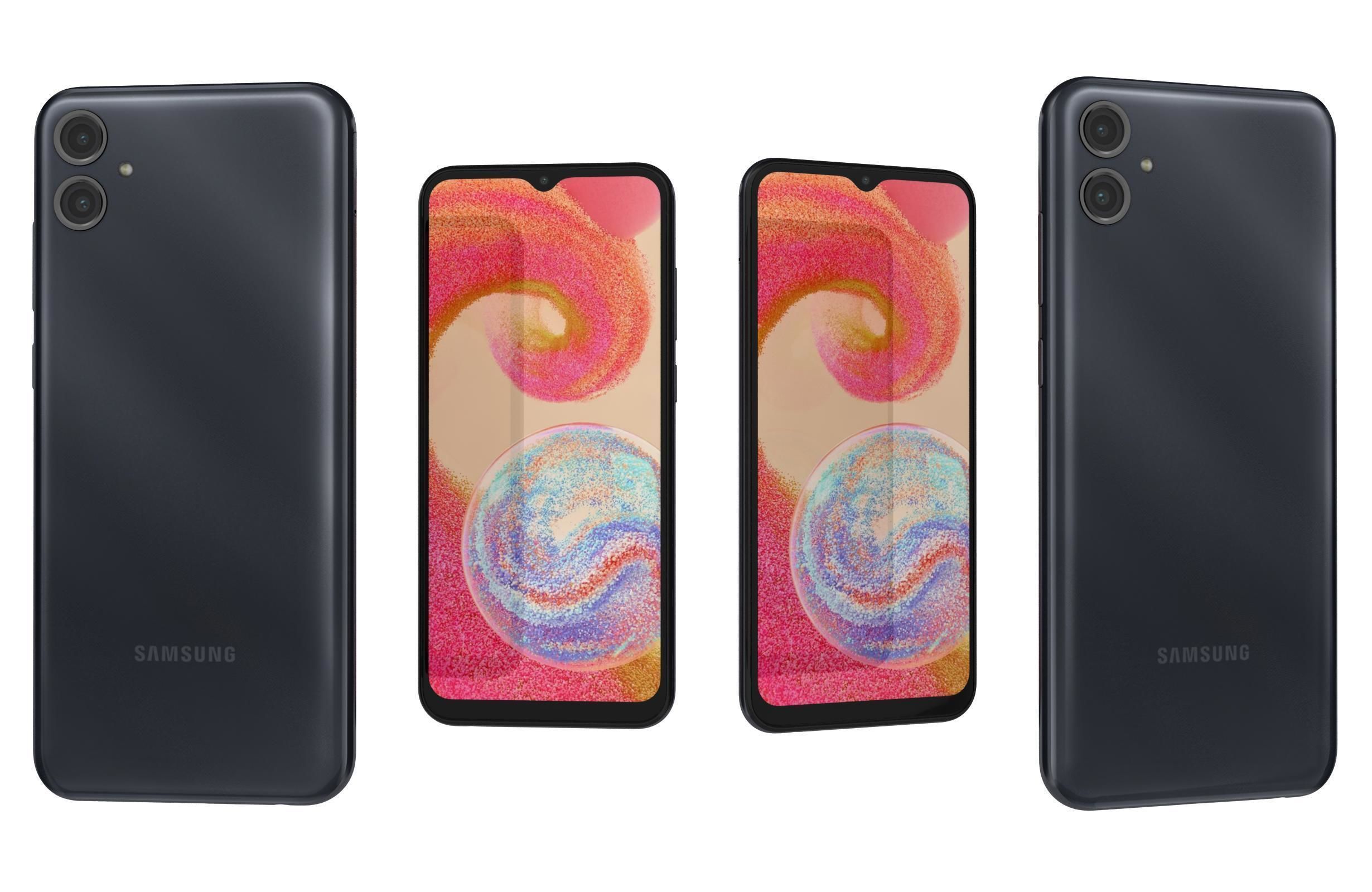 Samsung Galaxy A04e Black 3D model_3