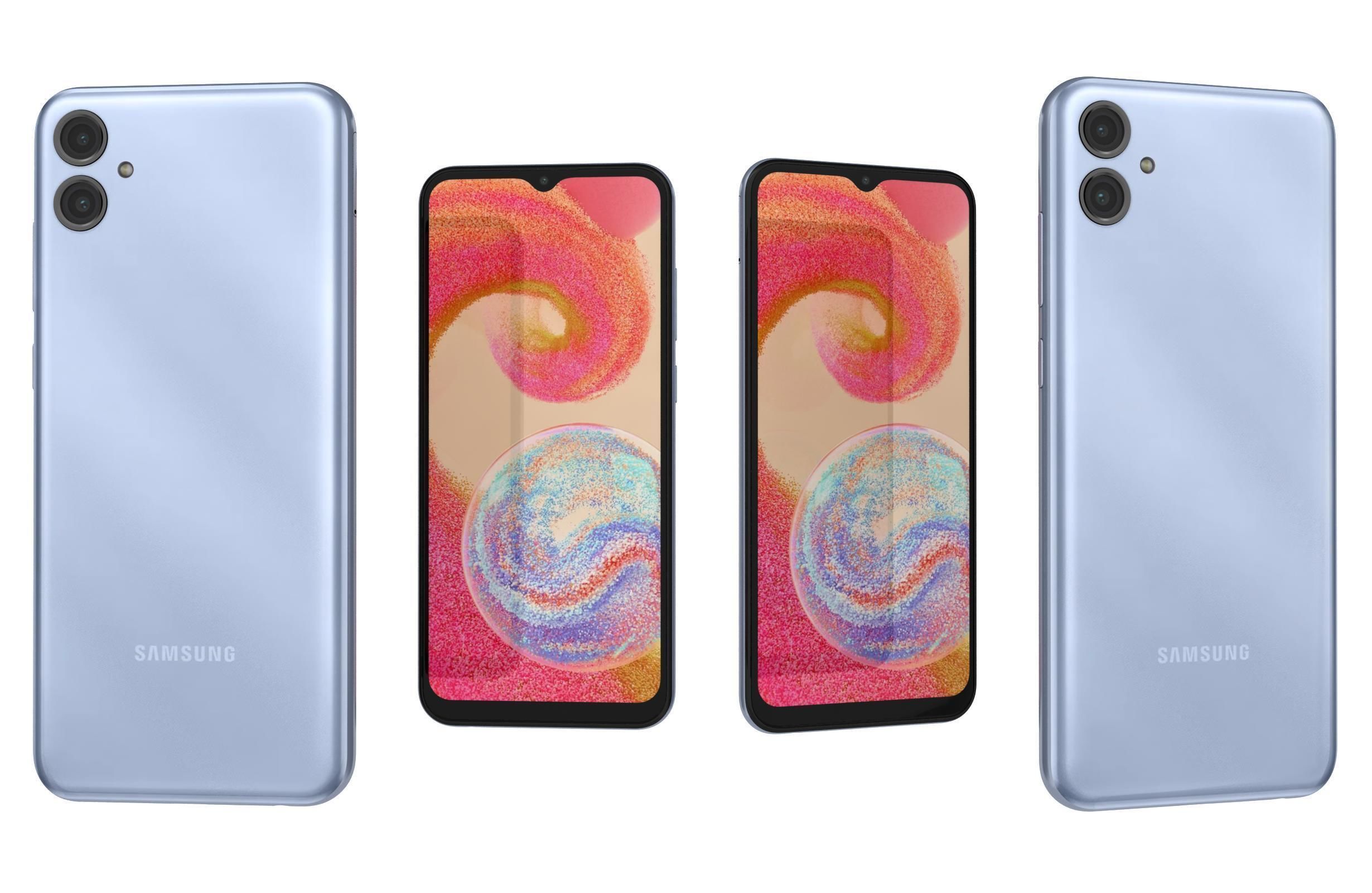 Samsung Galaxy A04e Light Blue 3D model_3