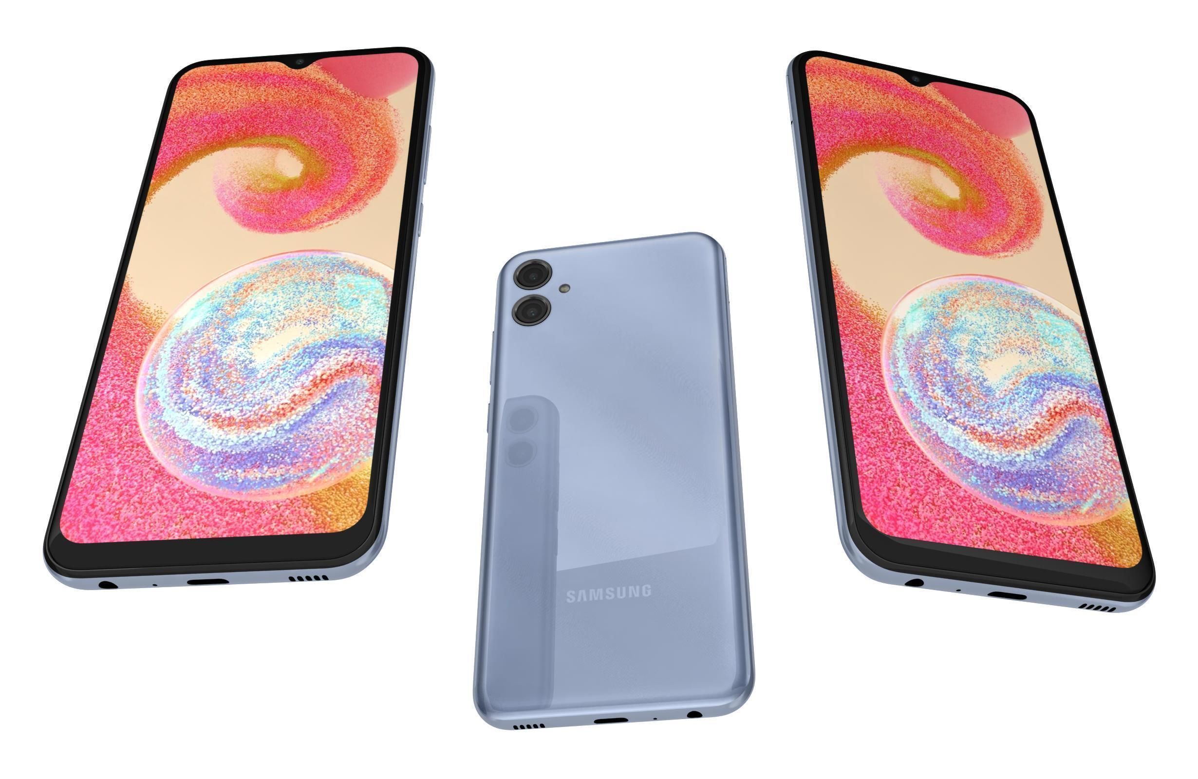 Samsung Galaxy A04e Light Blue 3D model_2