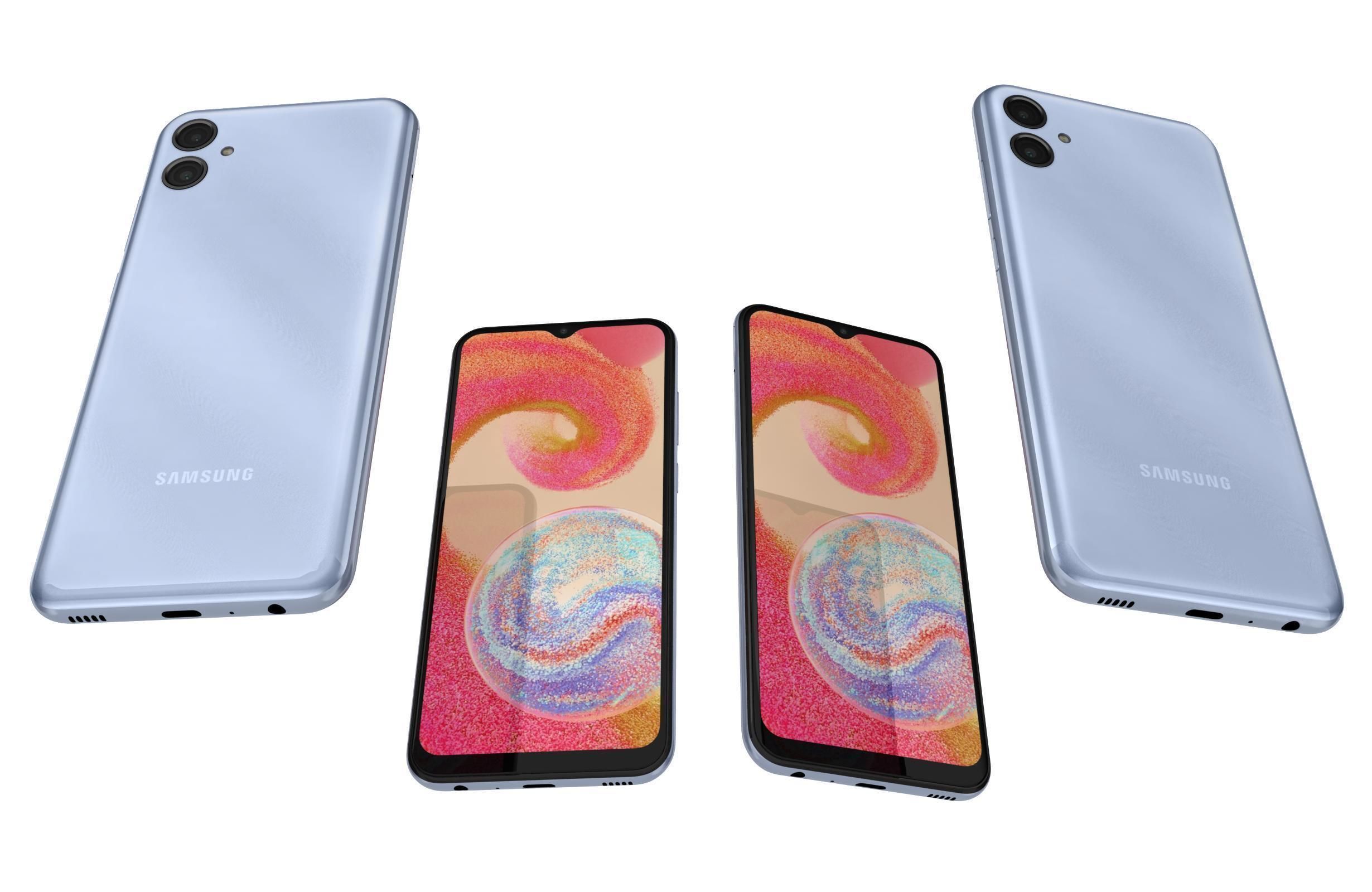 Samsung Galaxy A04e Light Blue 3D model_5