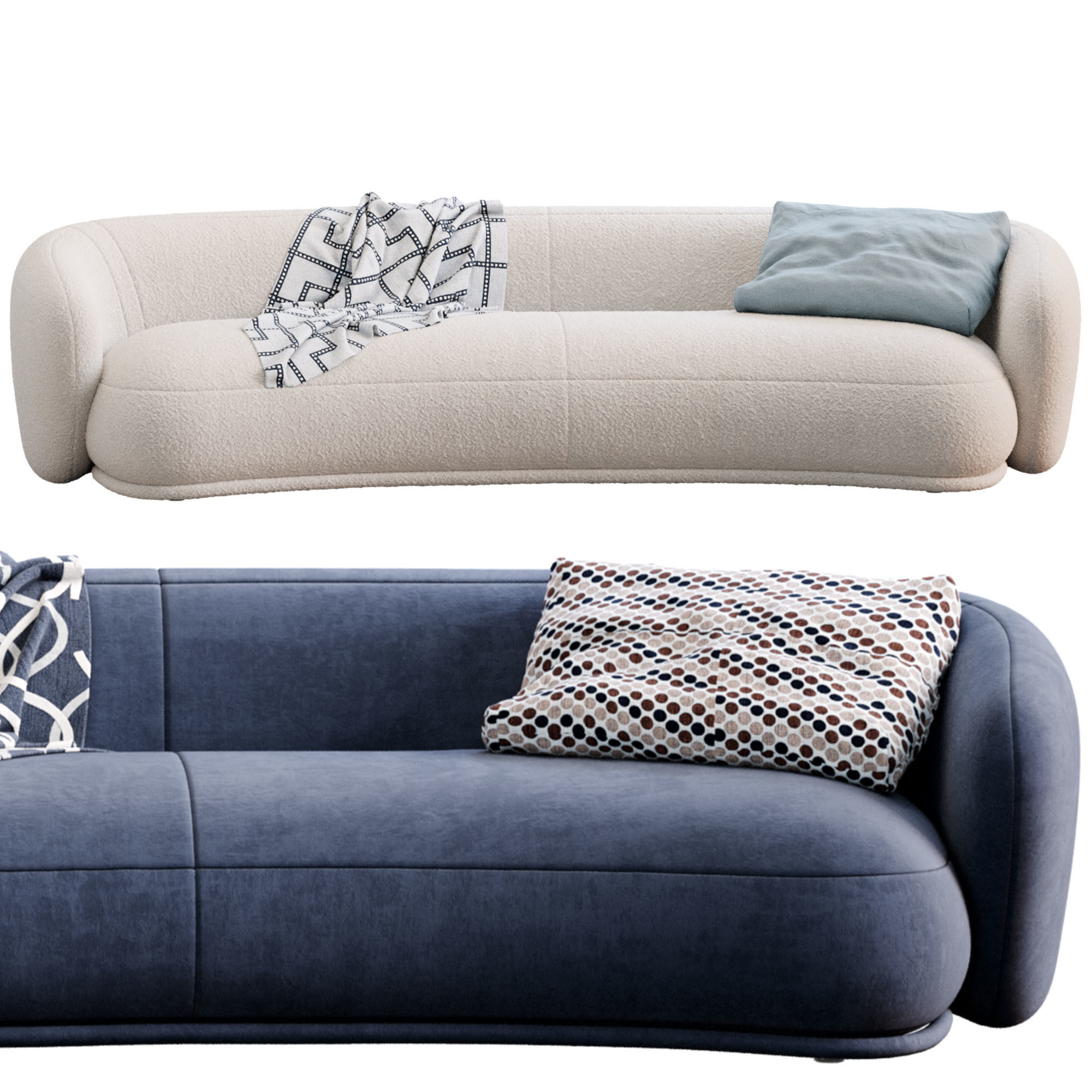 Sofa Rene By Meridiani 3D model_8