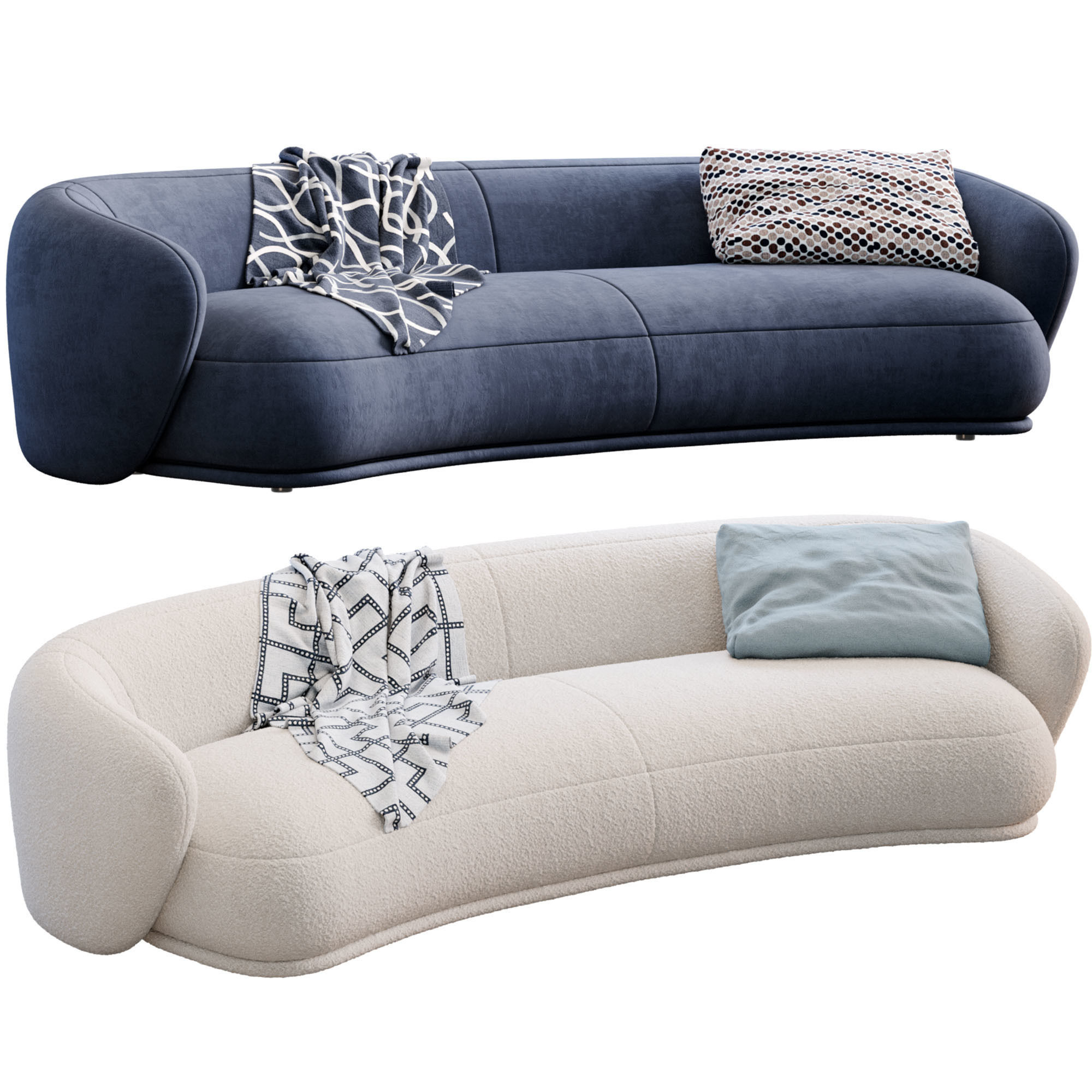 Sofa Rene By Meridiani 3D model_7